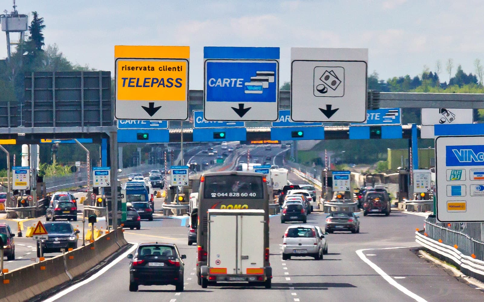 Casello sull'Autostrada A9 nell'area comasca, illustrativo dei collegamenti di Lomazzo